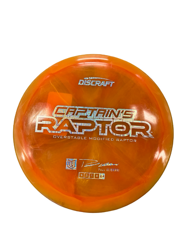 Used Discraft CAPTAINS RAPTOR Disc Golf Driver Orange 11682-S000123593