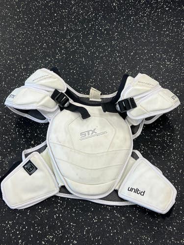 Used STX SHADOW Lacrosse Shoulder Pads White LG 11849-S000033618