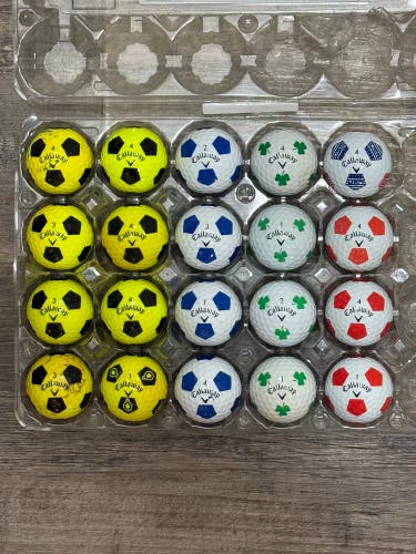 20 Callaway Chrome Soft & ERC Soft Golf Balls with Truvis Design