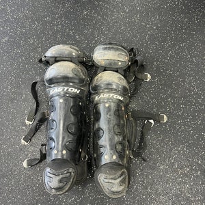 Used Easton EASTON SHIN GUARDS Catchers Leg Guards Black Intermed 11849-S000033402