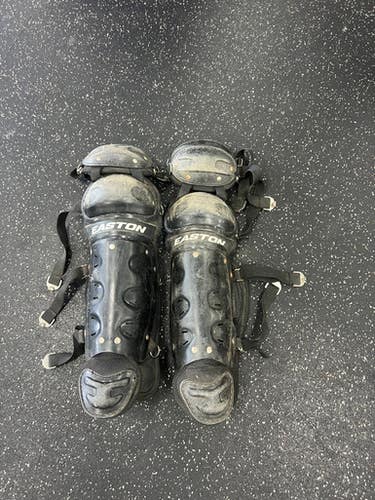 Used Easton EASTON SHIN GUARDS Catchers Leg Guards Black Intermed 11849-S000033402
