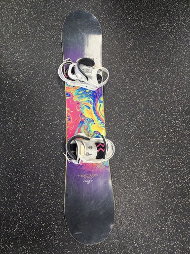 Used Burton FEELGOOD FLYING V 40 Girls Board/Binding Black 134 cm 11849-S000033518