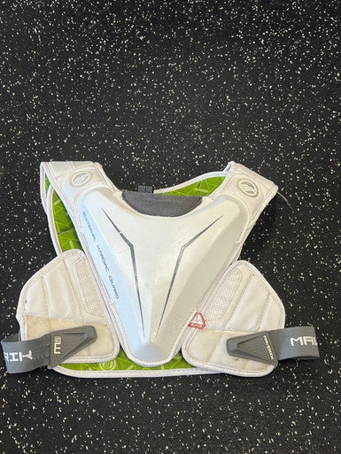 Used Maverik M5 EKG Lacrosse Shoulder Pads White MD 11849-S000033539