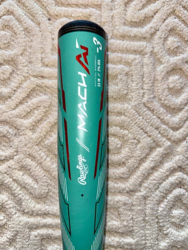 2024 Rawlings Mach Ai BBCOR -3 Alloy Bat 33/30 | $5 Shipping