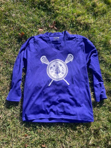 Purple medium Haudenosaunee Men’s lacrosse Jersey (Used)