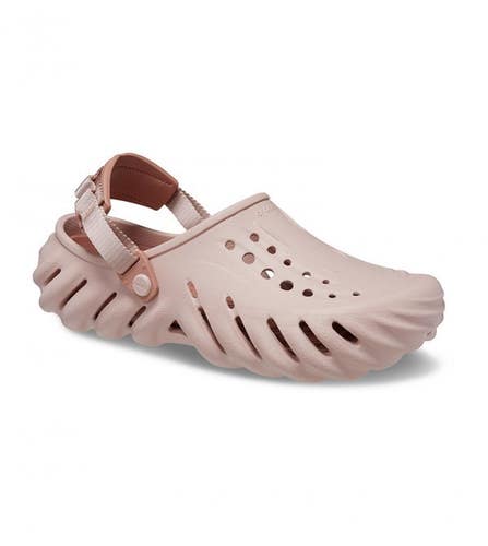 Crocs Echo 207937-6TY Clogs Unisex 12 Pink Clay Cut Out Comfort Shoes FHD170