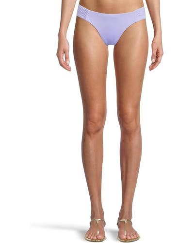 BECCA Color Code Adela Shirred Tab Hipster Women's S Bellflower Swimwear TLW562