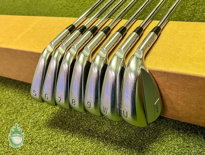 Used RH Ping Blue Dot i530 Irons 5-PW/UW 120g X100 X-Stiff Flex Steel Golf Set