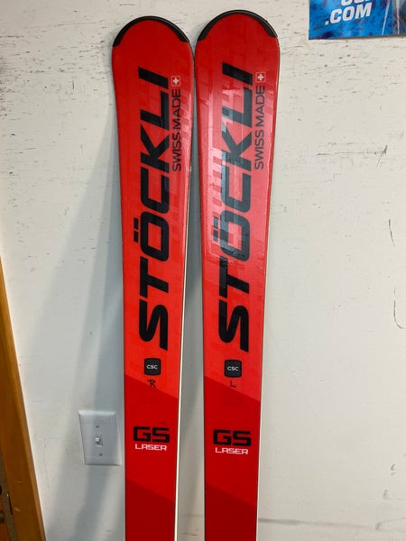 Stockli LASER GS 185 cm Racing Skis Max Din 16 (Used)