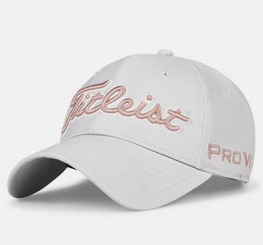 NEW Titleist Womens Tour Performance Adjustable Golf Hat Cap OSFM Marble/Pink