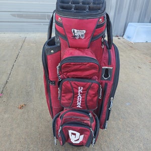 Datrek Oklahoma Sooner Golf Bag 14 Divider Red/White/Black w Cooler Pocket