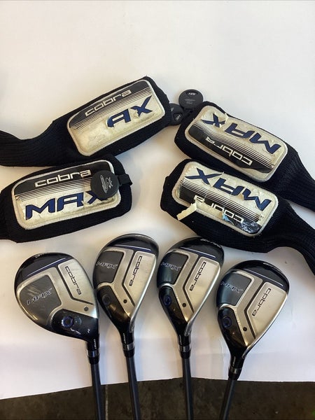 Cobra Max Offset Hybrids Set 3-4-5-6 With White Tie X4 Regular Graphite Shafts