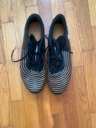 Black Men's Size 13.0 (W 14.0) Adult Under Armour Metal Cleats (Used)