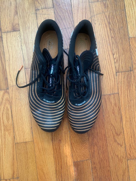 Black Men's Size 13.0 (W 14.0) Adult Under Armour Metal Cleats (Used)