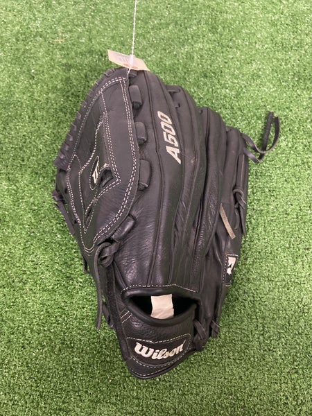 Black Wilson A500 LH Outfield Baseball Glove 12.5" (Used)