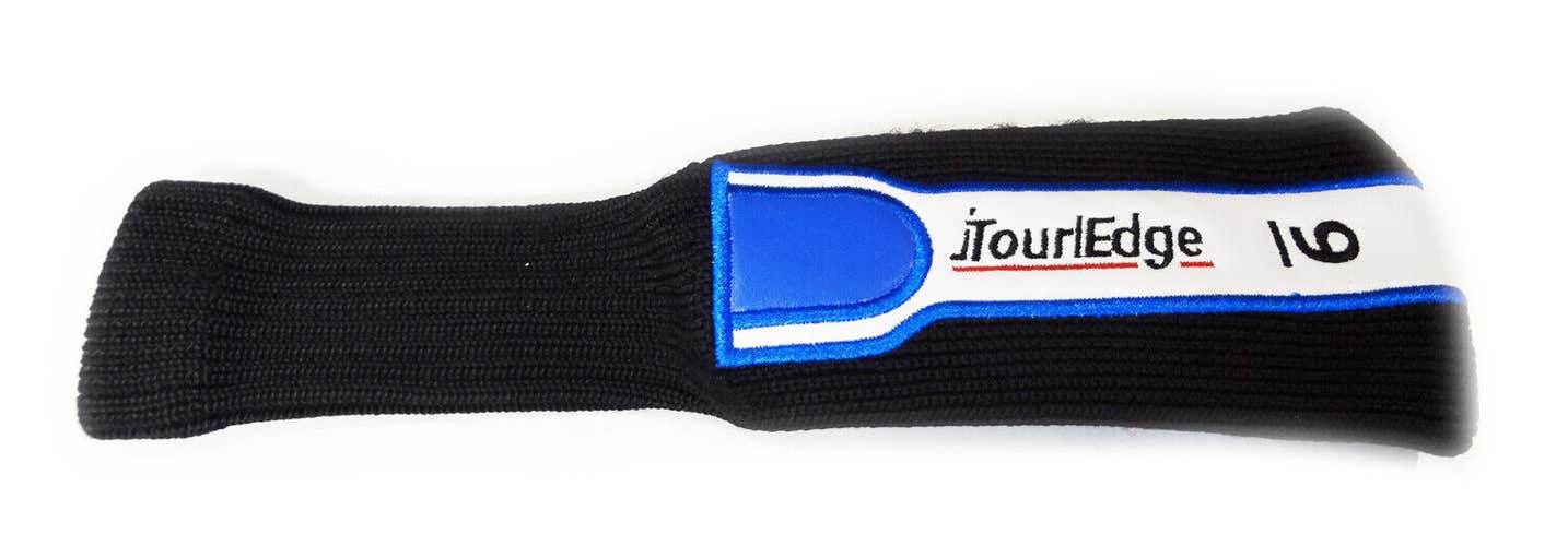 NEW Tour Edge Black/White/Blue 9 Iron/Hybrid Golf Sock Headcover
