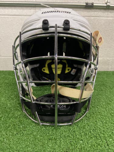 Box Lacrosse White Adult Warrior Alpha One Pro Helmet (Used)