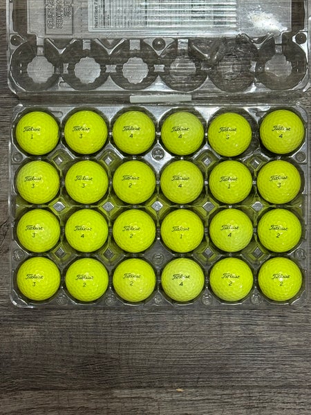24 Titleist AVX Yellow Golf Balls - 2024-2025 Model, 5A Mint Condition Only