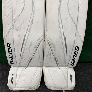 White Bauer GSX (2023 Model) Goalie Leg Pads (Used) | Int Medium (31+)
