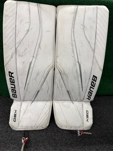 White Bauer GSX (2023 Model) Goalie Leg Pads (Used) | Int Medium (31+)