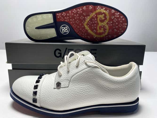 G/FORE Stud Cap Toe Golf Shoes White Women's SZ 7.5 (G4LC19EF05)