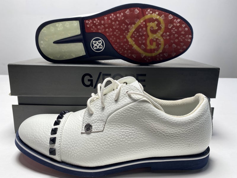 G/FORE Stud Cap Toe Golf Shoes White Women's SZ 7.5 (G4LC19EF05)