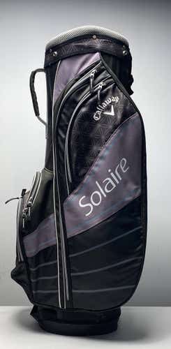 Callaway Solaire Womens Cart Bag Black/Purple 6Way Divide Single Strap Golf Bag