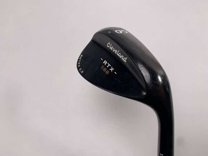 Cleveland 588 RTX 2.0 Black Satin Gap Wedge GW 50* 10 DG Wedge Steel Mens RH