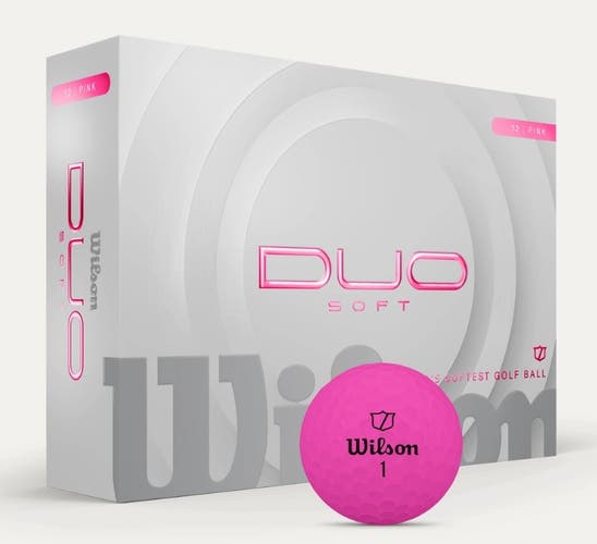 Wilson Staff Duo Soft Golf Balls (Pink, 12pk) 2025 NEW