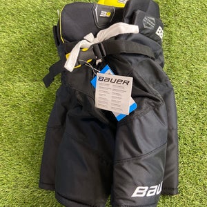 Black Junior Medium Bauer Supreme 3S Pro Hockey Pants (New)