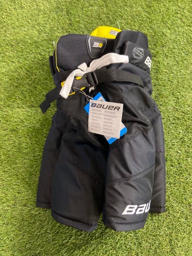 Black Junior Medium Bauer Supreme 3S Pro Hockey Pants (New)