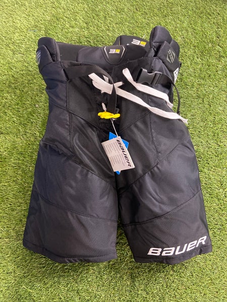 Black Intermediate Medium Bauer Supreme 3S Pro Hockey Pants (New)