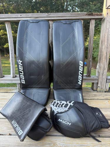 33" Bauer Mach Regular Goalie Full Set (Used) (READ DESCRIPTION)