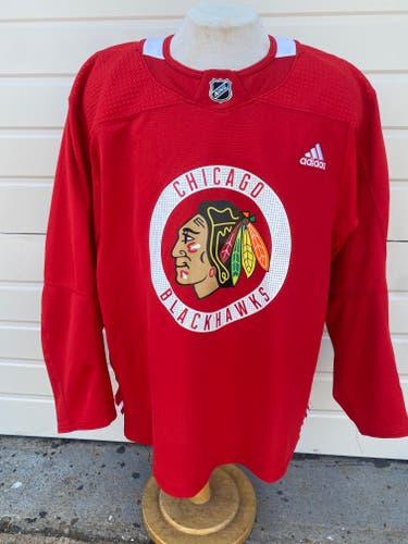 Chicago Blackhawks Pro Stock Adidas Red Practice Jersey 7378