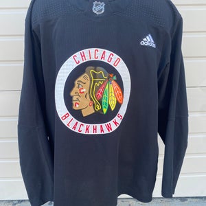 Chicago Blackhawks Pro Stock Adidas Black Practice Jersey 7378