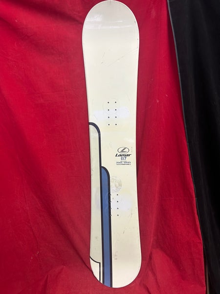 Lamar pixel series wooden core 157cm all mountain snowboard white twin tip