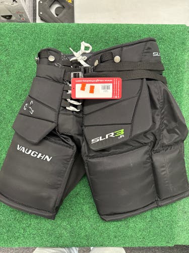 Black Vaughn Ventus SLR3 Hockey Goalie Pants (New) | Junior Medium