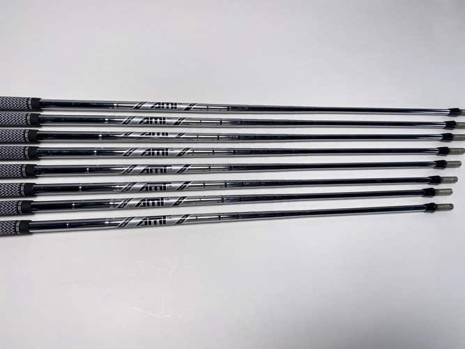 True Temper AMT S300 Black Stiff Iron Set 8 Shafts 34.25''-38''- Pull 0.355