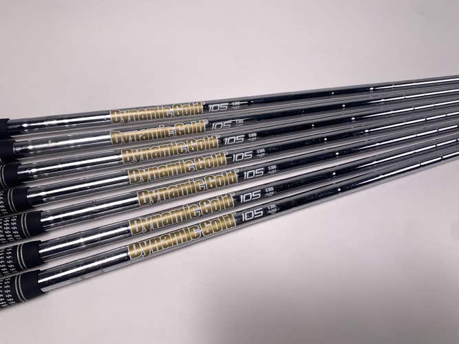True Temper Dynamic Gold S300 Stiff Iron Set 7 Shafts 33.75''-37''- Pull 0.355