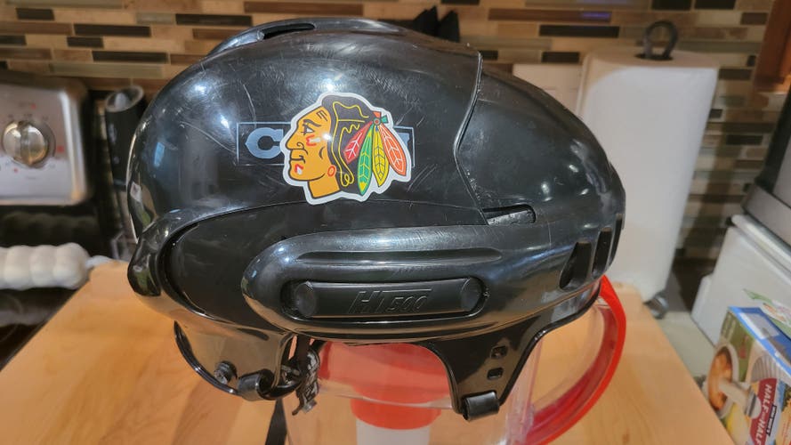 Bob Probert #24 Chicago Blackhawks Old School CCM Helmet Man Cave Must Pro