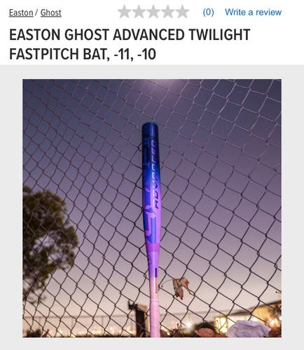 2026 Easton Ghost Advanced Twilight 33 drop 10 (New)