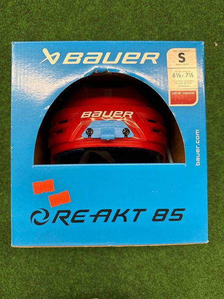 Red Bauer Re-Akt 85 Helmet (New) | Small