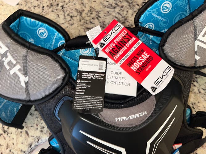 Large Youth Maverik Charger Shoulder Pads (New)