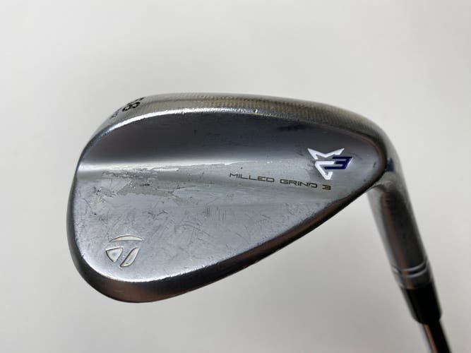 Taylormade Milled Grind 3 Raw Chrome Lob Wedge LW 58*12 LZ X-Stiff Steel Mens RH