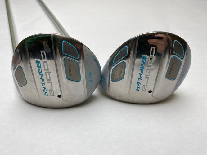 Cobra Baffler T Rail Womens 3&5 Fairway Wood Set 18* 20* Tour AD G 55g Ladies RH