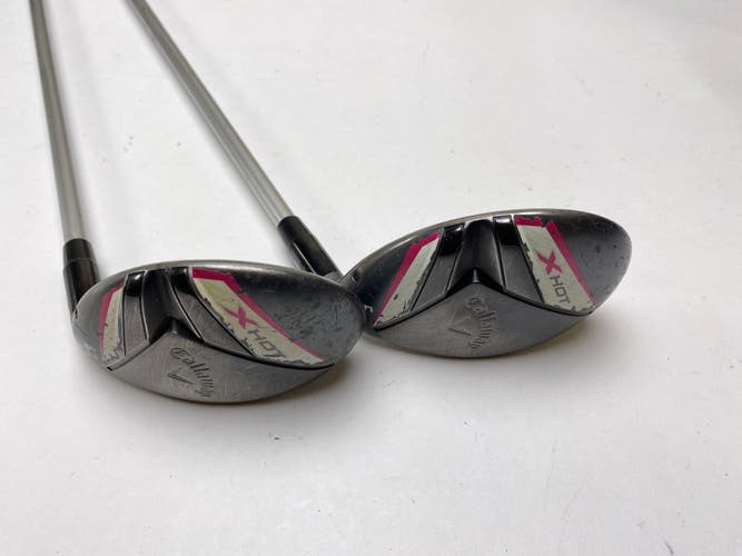 Callaway X Hot 19 Womens 4 & 5 Hybrid Set 22* 25* X Hot 50g Ladies Graphite RH