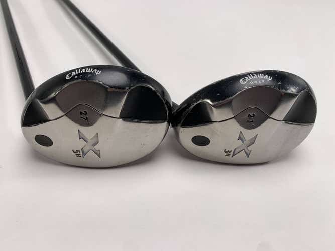 Callaway X 3 & 5 Hybrid Set 21* 27* 55g Ladies Graphite Womens RH