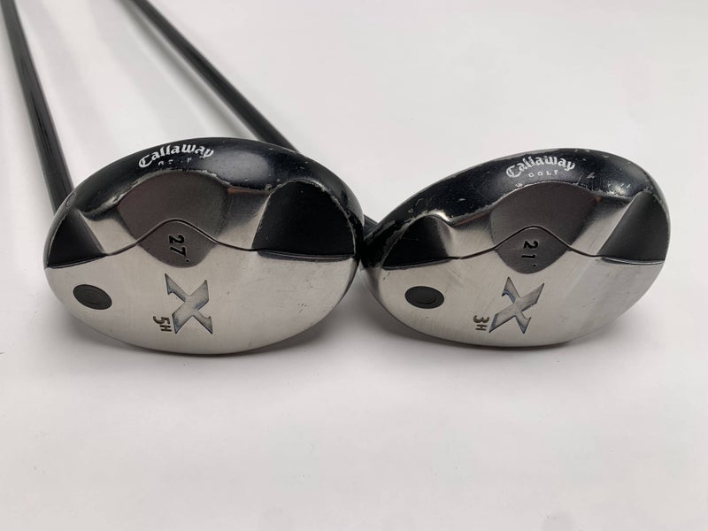 Callaway X 3 & 5 Hybrid Set 21* 27* 55g Ladies Graphite Womens RH