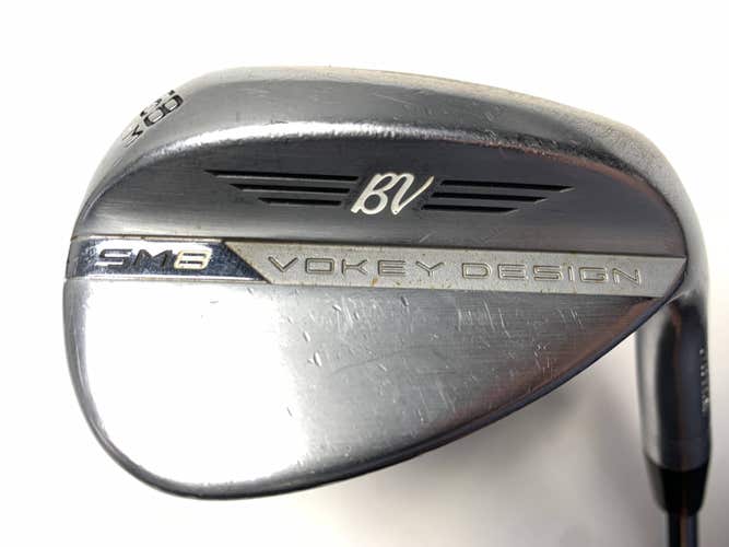 Titleist Vokey SM8 Tour Chrome Lob Wedge LW 58* 8 M-Grind Wedge Steel Mens RH
