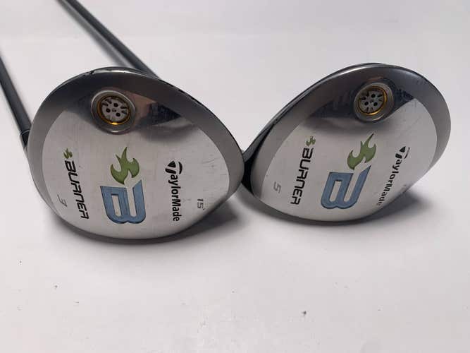 TaylorMade Burner 2008 3 & 5 Fairway Wood Set 15* 18* REAX 49g Ladies RH